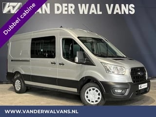 Ford Transit 2.0 TDCI 130pk L3H2 Dubbele cabine Euro6 Airco | 6-Zits | Trekhaak | LED Cruisecontrol, parkeersensoren, verwarmde voorruit