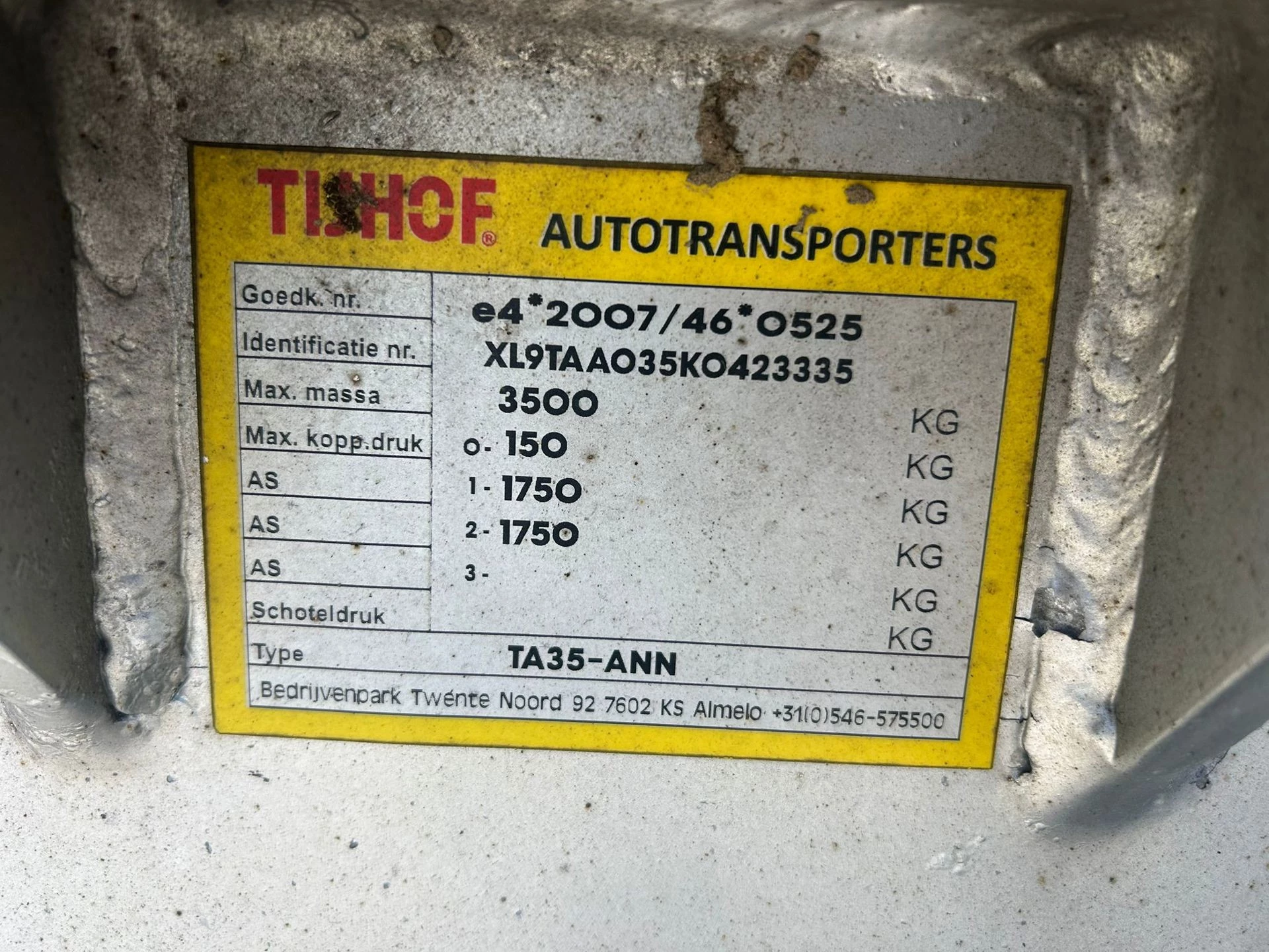 Hoofdafbeelding Tijhof TA35-ANN