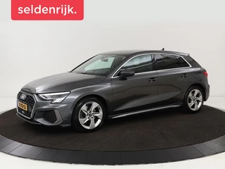 Hoofdafbeelding Audi A3 Audi A3 30 TFSI S edition | Carplay | Trekhaak | Sportstoelen | Navigatie | Virtual Cockpit | Half leder | Full LED | Climate control | Cruise control | Getint glas