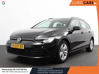 Hoofdafbeelding Volkswagen Golf Volkswagen Golf Variant 1.0 TSI 110pk Life Digitale Cockpit Lichtmetalen Velgen Sfeerverlichting Cruise Control Climate Control Adaptive Parkeer sensoren Navigatie Apple Carplay/Android Auto Bluetooth Keyless start