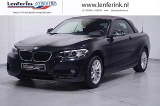 BMW 2-serie Cabrio 218i High Executive navigatie-Full sattelbraun leder Bi-xenon Led PDC v+a stoelverwarming windscherm