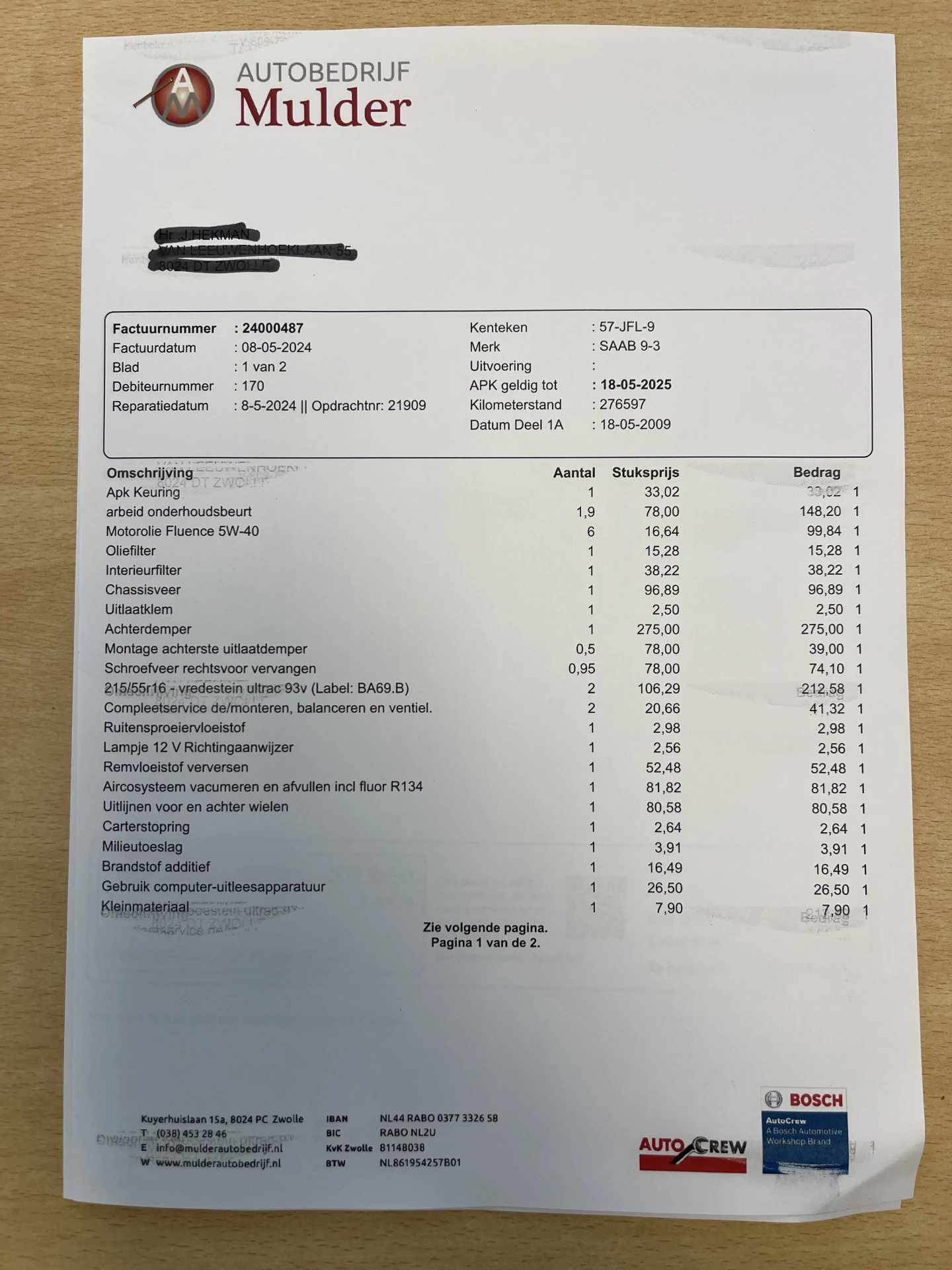 Hoofdafbeelding Saab 9-3
