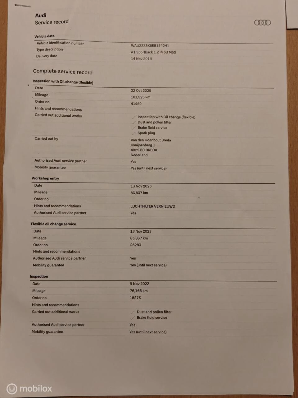 Hoofdafbeelding Audi A1 Sportback