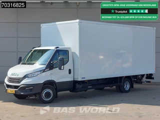 Iveco Daily 72C18 3.0L Automaat 1000KG Laadklep Luchtvering 180PK Dubbellucht Airco Cruise D'Hollandia Euro6 Meubelbak Koffer Airco Cruise control