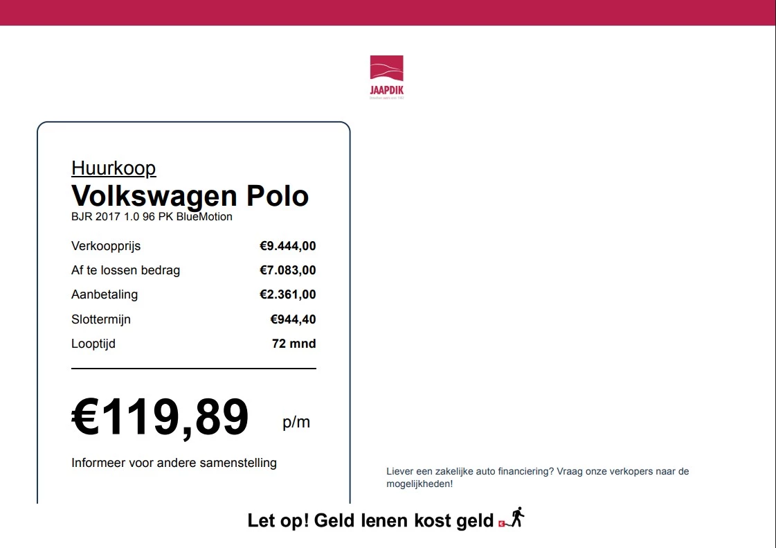 Hoofdafbeelding Volkswagen Polo