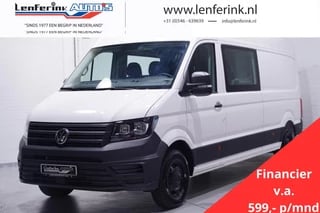 Volkswagen Crafter 2.0 TDI 140 pk Dubbel Cabine L4 va 599,- p/mnd DSG Aut. Navi, Cruise Control, Laadruimte pakket, PDC V+A, 6-Zits