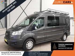 Ford Transit 130pk L3H2 Dubbele Cabine 6-Zits Airco Cruise control Trekhaak Imperiaal Euro6