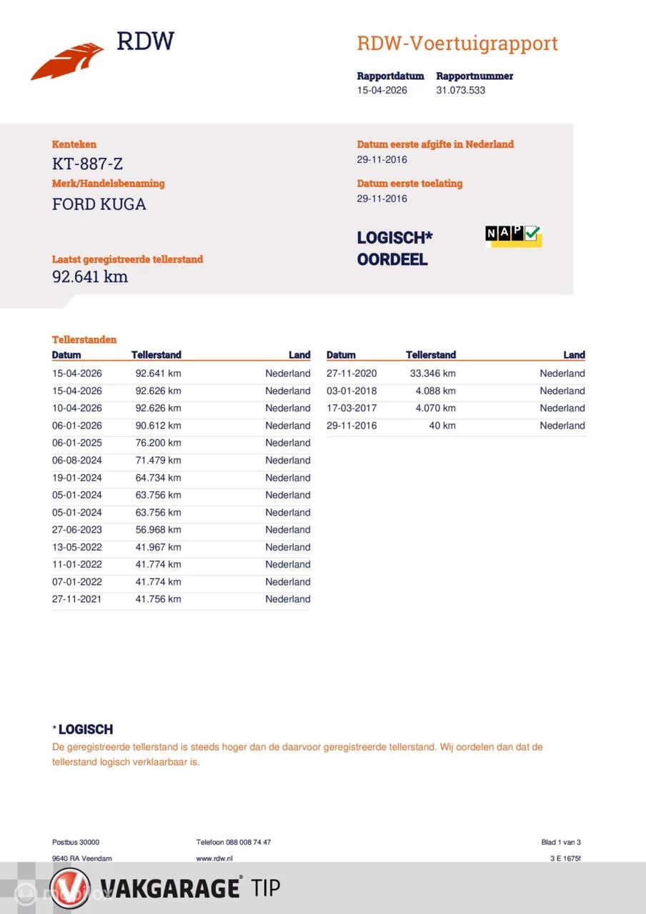 Hoofdafbeelding Ford Kuga