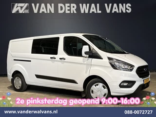 Ford Transit Custom 2.0 TDCI 130pk Automaat L2H1 Dubbele Cabine Inrichting Euro6 Airco | 6-Zits | Camera | Navigatie | LED Apple Carplay, Android Auto, Adaptieve Cruisecontrol, Trekhaak, Stoelverwarming, Verwarmde voorruit, Parkeersensoren, Achterklep