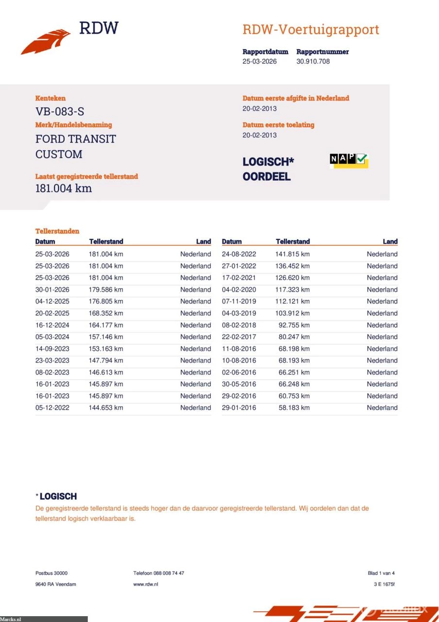 Hoofdafbeelding Ford Transit Custom