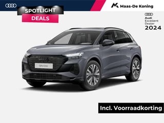 Hoofdafbeelding Audi Q4 e-tron Audi Q4 e-tron 45 quattro Advanced edition 286 PK · MEGA Sale · Assistentiepakket plus · Comfortpakket · Glazen panoramadak