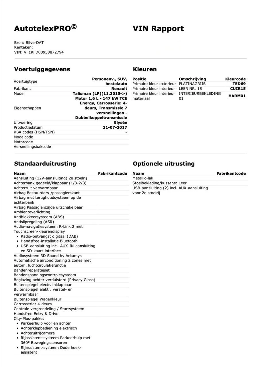 Hoofdafbeelding Renault Talisman