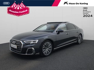 Hoofdafbeelding Audi A8 Audi A8 60 TFSIe 340kW/462PK quattro Lang Pro Line + · Panoramadak · Luchtvering · Leder · Garantie tot november 2026 of 100000km