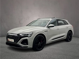 Audi Q8 e-tron 55 quattro S Edition 115 kWh | Pano | ACC | Trekhaak | Memory | Camera | Krijt-Grijs | Smartphone-interface | Leder |