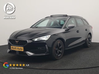 CUPRA Leon Sportstourer 1.4 e-Hybrid VZ Black Edition PHEV 245pk Dealer O.H. | Panodak | Adaptive Cruise | Camera | Lederen Sportstoelen Memory & Verwarmd | Sfeerverlichting | Stuur Verwarmd | Apple Carplay | Keyless | Blis | Navigatie | DAB | Plug In Hybrid |