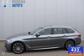 BMW 520i Touring M-Sport Bluestone Pano Comfortstoel 360°Camera HUD Leder HiFi Adaptive LED 19" LMV