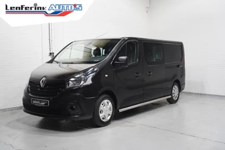 Renault Trafic 1.6 dCi 120 pk Dubbel Cabine 2x Schuifdeur, Navi Airco, Trekhaak, Sidebars, APK 09-2026, 6-Zits