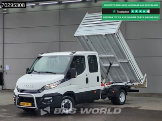 Iveco Daily 35C18 3.0L Automaat Kipper Dubbellucht 3,5t Trekhaak 180PK Airco Cruise Euro6 Kieper Tipper Benne 2m3 Airco Trekhaak Cruise control