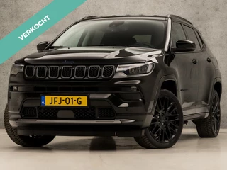 Jeep Compass 4xe 240 Plug-in Hybrid S Black Sport 240Pk Automaat (VIRTUAL COCKPIT, APPLE CARPLAY, GROOT NAVI, LEDER, STUUR/STOELVERWARMING, ADAPTIVE CRUISE, CAMERA, GETINT GLAS, NIEUWSTAAT)