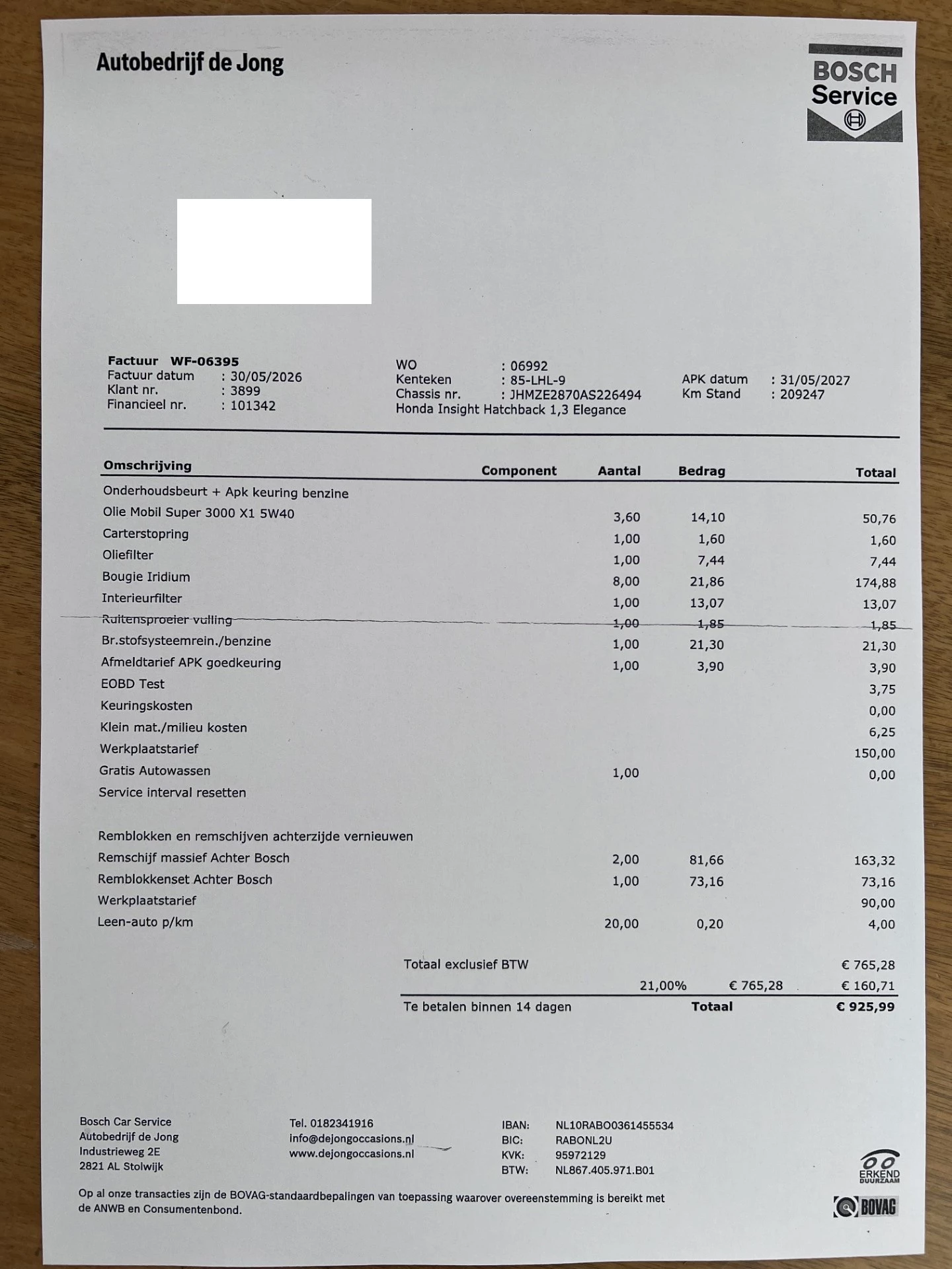 Hoofdafbeelding Honda Insight