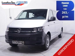 Volkswagen Transporter 2.0 TDI 150 pk L2 Dubbel Cabine Airco, Navi Cruise Control, Trekhaak, 5-Zits
