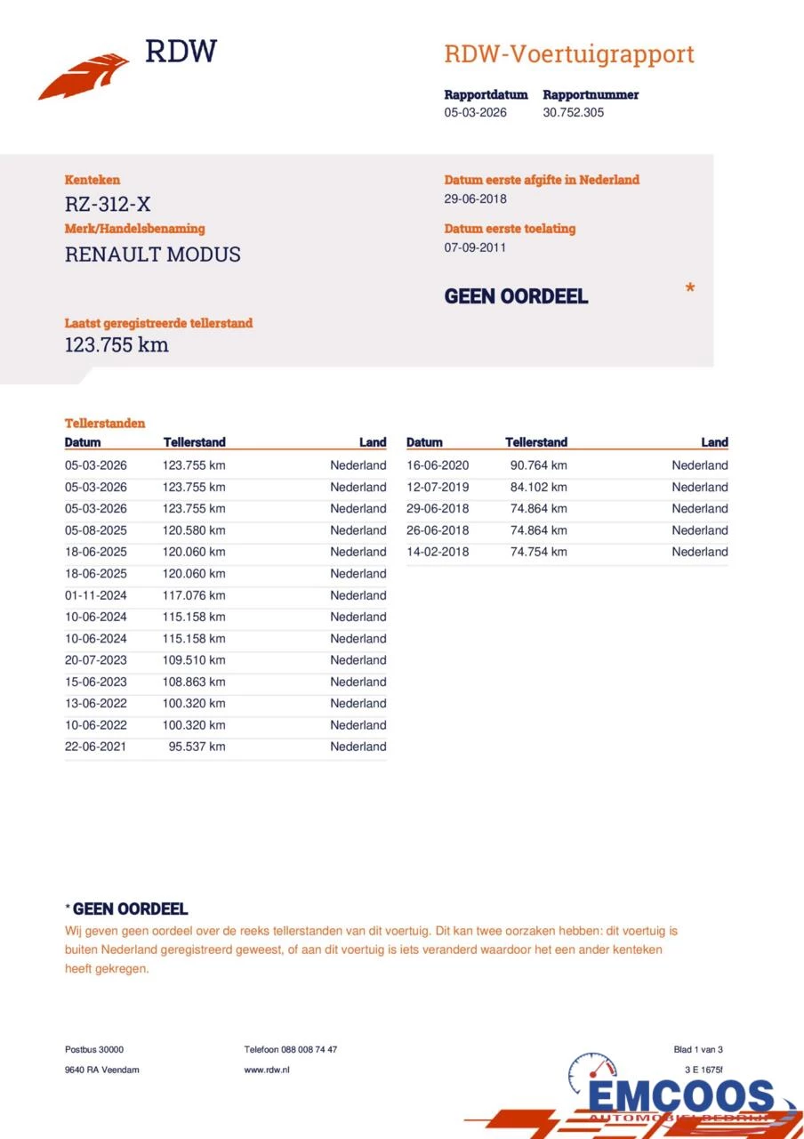 Hoofdafbeelding Renault Modus