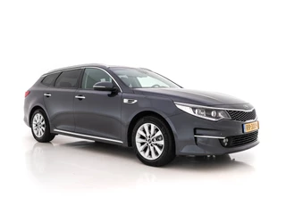 Hoofdafbeelding Kia Optima Kia Optima Sportswagon 1.7 CRDi Comfort-Plus-Line Aut. *NAVI-FULLMAP | LEATHER-MICROFIBRE | COMFORT-SEATS | CAMERA | KEYLESS | SHIFT-PADDLES | LANE-ASSIST | ECC | PDC | CRUISE | 17''ALU *