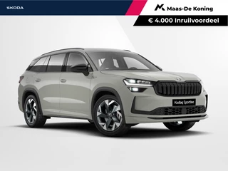 Škoda Kodiaq Sportline Business 1.5 TSI PHEV 150 kW / 204 PK | Steel Grey | 19'' tirsuli aero velgen | Trekhaak wegklapbaar | 4000,- inruilvoordeel!!