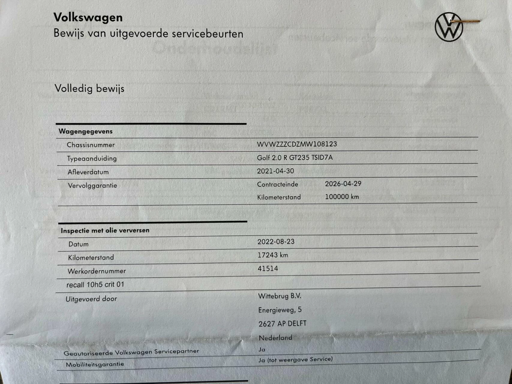 Hoofdafbeelding Volkswagen Golf