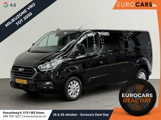 Ford Transit Custom 300 2.0 TDCI L2H1 Limited Dubbele cabine Navi Airco 2 Schuifdeuren Trekhaak PDC Camera Carplay DAB