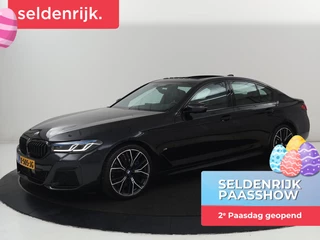BMW 5-serie 530d M Sport | Schuifdak | Head-Up | Nappaleder | Trekhaak | Adaptive cruise | Laserlicht | Camera | Stoelverwarming | Navigatie | 20'' | Sfeerverlichting | Park Assist | Origineel NL