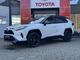 Toyota RAV4 2.5 Hybrid AWD Bi-Tone STOEL/STUURVERW PARK-SENSOREN APPLE/ANDROID ELEK-ACHTERKLEP AD-CRUISE LEDER LM-VELGEN KEYLESS CAMERA