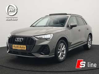 Audi Q3 45 TFSI e S Line Plug In Hybrid 245pk Dealer O.H PHEV | Trekhaak Afneembaar | Panodak | Adaptive Cruise | Sportstoelen Verwarmd | Apple Carplay | Keyless | Navigatie | Virtual |  DAB |