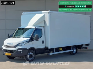 Iveco Daily 72C18 3.0L Automaat 1000KG Laadklep Luchtvering 180PK Dubbellucht Bakwagen Airco Cruise Camera 7tons Euro6 Meubelbak Koffer Airco Cruise control