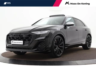 Hoofdafbeelding Audi SQ8 Audi SQ8 4.0 TFSI quattro 507 PK · HD-matrix + laser koplampen · Panoramadak · Audi exclusive Alcantara · Sportstoelen plus rood stiksel