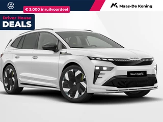 Hoofdafbeelding Škoda Enyaq iV Škoda Enyaq iv RS Elektromotor 250 kW / 340 PK SUV Interieur 'RS Suite zwart' | 21" Vision velgen | Panorama-schuif-/kanteldak | | Business Upgrade Advanced | Trekhaak | Inruilpremie €3000,-