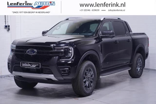 Ford Ranger 2.0 TDCi 205 pk Wildtrack Aut. 2-Zits Navi, LED Rollo Laadruimte, Leder Zwart, 360 Camera, Adapt. Cruise, 18" LMV, Trekhaak 3.500 kg, Nieuw