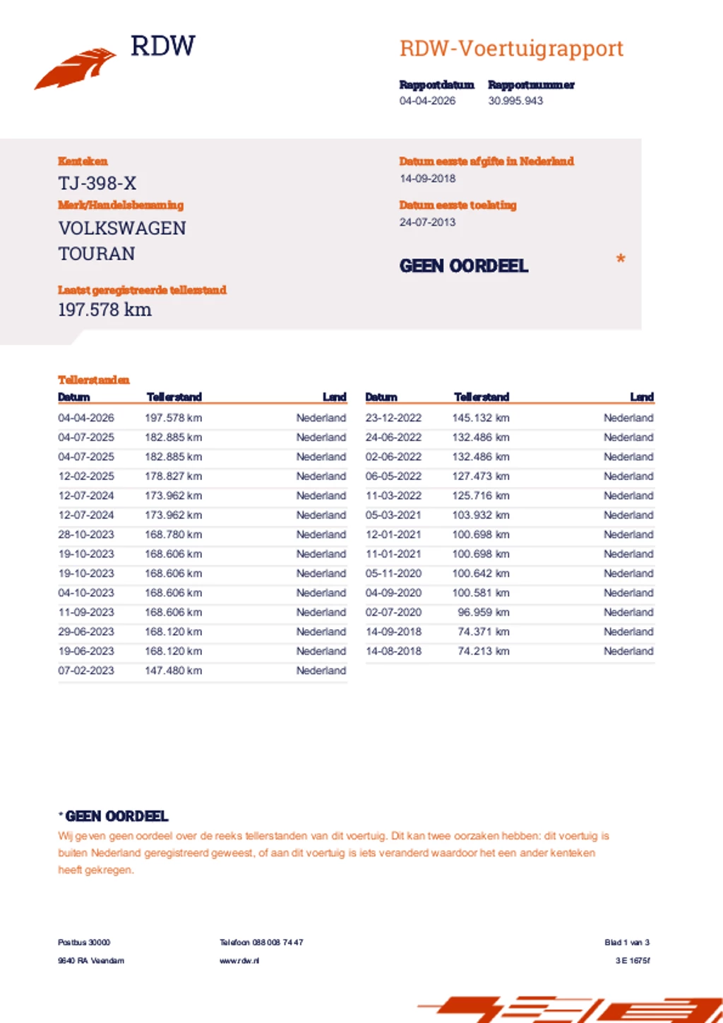 Hoofdafbeelding Volkswagen Touran