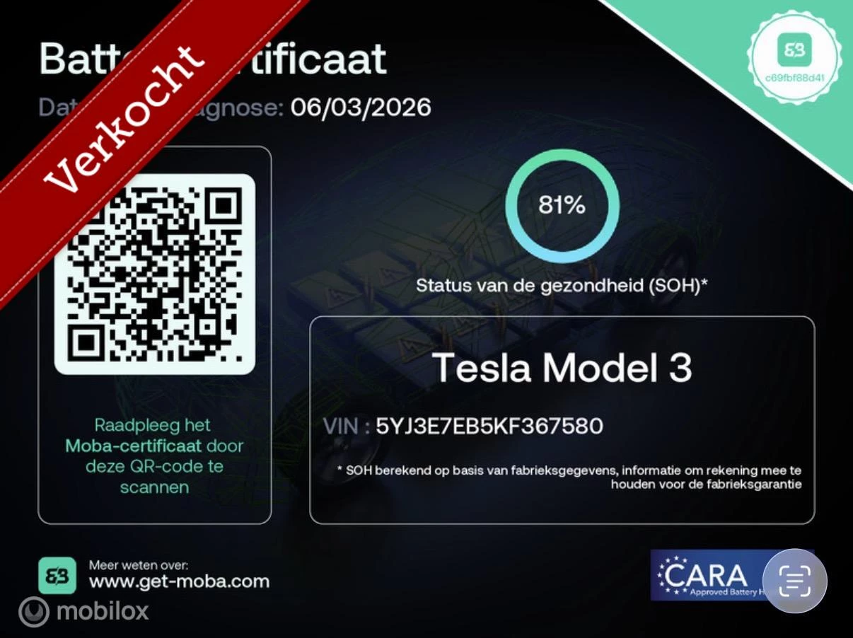 Hoofdafbeelding Tesla Model 3