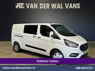 Ford Transit Custom 2.0 TDCI 130pk Automaat L2H1 Dubbele Cabine Inrichting Euro6 Airco | 5-Zits | Navigatie | LED Cruisecontrol, Stoelverwarming, Verwarmde Voorruit, Trekhaak, Parkeersensoren