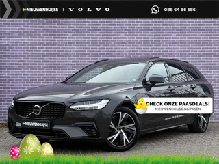 Volvo V90 2.0 T6 Plug-in hybrid AWD Plus Dark | Long Range || DAB+| elektr. verstelbare bestuurderstoel | Leder | Volvo on Call | Trekhaak | Stoelverwarming | 360° Camera | Keyless entry/drive | Schuif/kantel panoramadak |