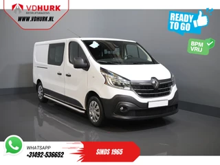 Renault Trafic 2.0 dCi 120 pk L2 DC Dubbel Cabine BPM VRIJ! Ready2Go LED/ 2x schuifdeur/ Sidebars/ Carplay/ Climate/ Camera/ PDC/ Cruise/ Trekhaak