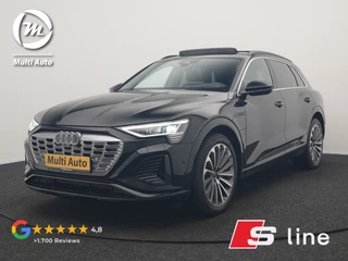 Hoofdafbeelding Audi Q8 e-tron Audi Q8 e-tron 55 Quattro S Edition 114 kWh 408pk Dealer O.H. | Panodak | Luchtvering | Adaptive Cruise | Head Up | Bang & Olufsen | 360 Camera | Lederen Sportstoelen Verwarmd | Matrix LED | Keyless | Apple Carplay | Navigatie | DAB |