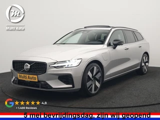 Volvo V60 T6 Recharge AWD LONG RANGE Plus Dark PHEV 350pk Dealer O.H. | Panodak | Adaptive Cruise | 360 Camera | Head Up | Harman&Kardon | Lederen Sportstoelen Memory & Verwarmd | Google Assistent | Stuur Verwarmd | Apple Carplay | Keyless | Blis | Plug In Hybr