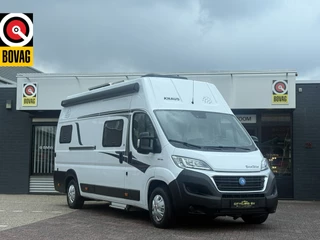 Fiat Ducato Knaus Boxstar Freeway 630 ME automaat buscamper hoogdak lengte bedden airco 2x zonnepaneel elktr schotel tv luifel remis plisse fietsenrek