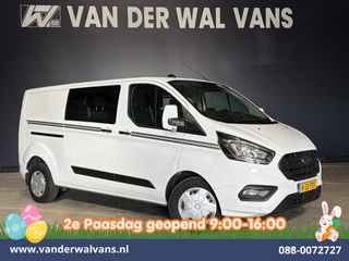 Ford Transit Custom 2.0 TDCI 131pk Automaat L2H1 Dubbele cabine Euro6 Airco | 6-Zits | Camera | Navigatie | Apple Carplay LED, Trekhaak, Cruisecontrol, Android Auto, Stoelverwarming, Verwarmde Voorruit, Parkeersensoren, Bijrijdersbank