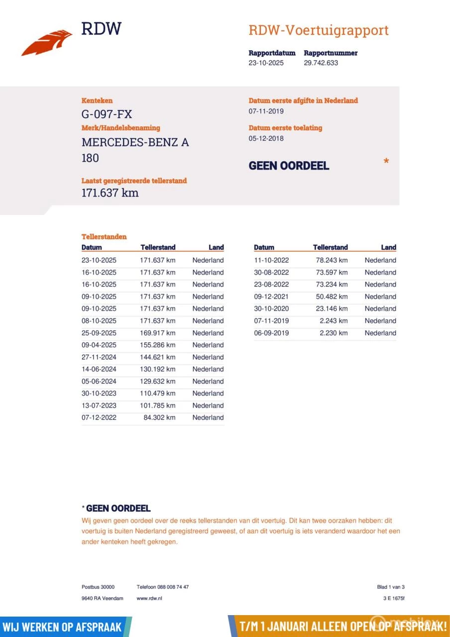 Hoofdafbeelding Mercedes-Benz A-Klasse