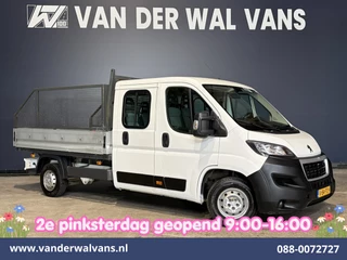 Peugeot Boxer 2.0 BlueHDI 130pk Pick up Dubbel Cabine Open laadbak Euro6 Airco | 7-Zits | Trekhaak | Navigatie