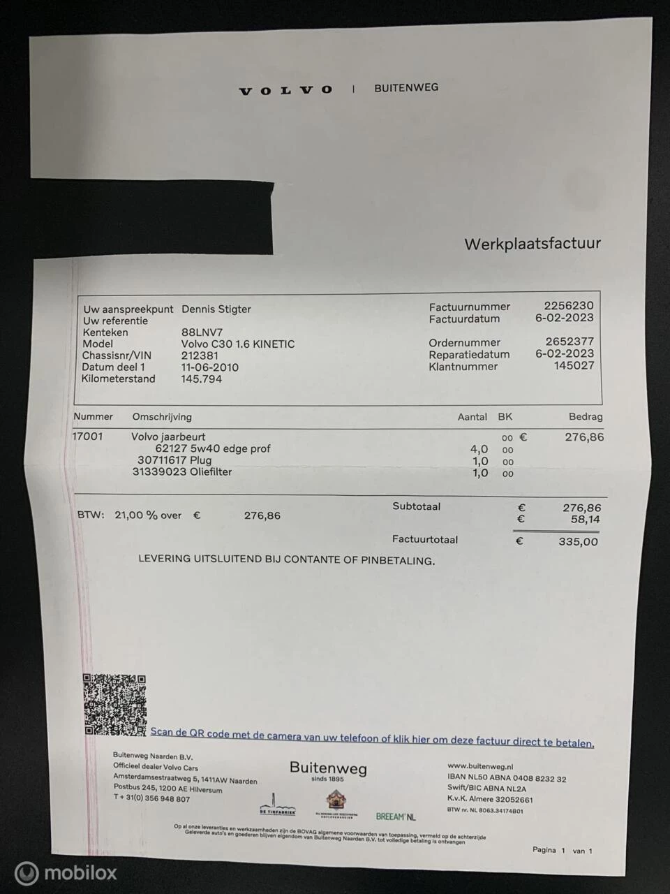Hoofdafbeelding Volvo C30