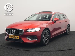 Hoofdafbeelding Volvo V60 Volvo V60 T6 Twin Engine AWD Inscription Plug In Hybrid 340pk Dealer O.H. PHEV | Panodak | Trekhaak af Fabriek | Lederen Sportstoelen Memory | Apple Carplay | Navigatie | Camera | Virtual | Stoelverwarming |